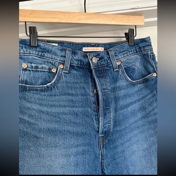 Levi’s Ribcage Straight Ankle Jeans in Dance Around size 29 - Picture 9 of 12